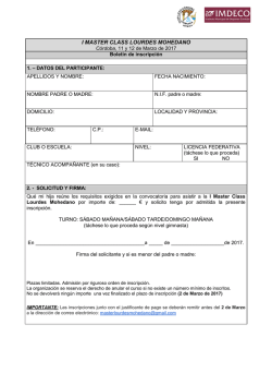 i master class lourdes mohedano