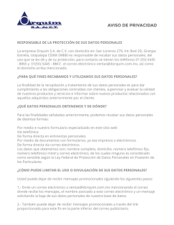 aviso de privacidad