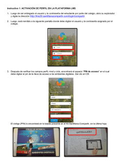 Activaci&oacute;n del PIN de acceso a la plataforma - LMS 3.0