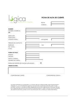 ficha de alta de cliente