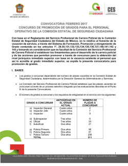 convocatoria febrero 2017 concurso de promoci&oacute;n de grados para