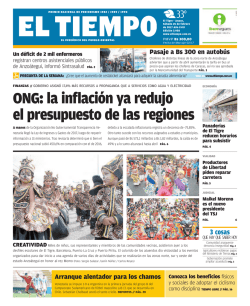 ONG: la inflaci&oacute;n ya redujo el presupuesto de las regiones