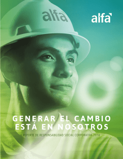 generar el cambio est&Aacute; en nosotros