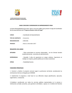 Concurso Jefas de Hogar - I. Municipalidad de San Javier