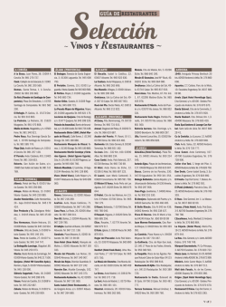 gu&iacute;a de restaurantes - Vinos y Restaurantes