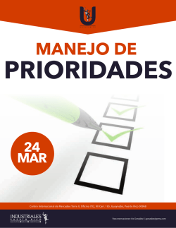 Manejo de Prioridades - Asociaci&oacute;n de Industriales de Puerto Rico
