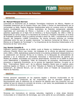Redacci&oacute;n y Obtenci&oacute;n de Patentes - ITAM