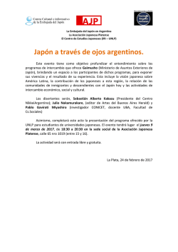 Jap&oacute;n a trav&eacute;s de ojos argentinos.