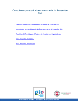 Consultores y capacitadores en materia de Protecci&oacute;n Civil