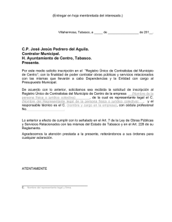 C.P. Jos&eacute; Jes&uacute;s Pedrero del Aguila. Contralor Municipal. H