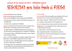 Programa Jornada Seguridad frente al fuego