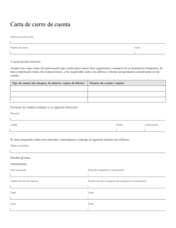 Carta de cierre de cuenta