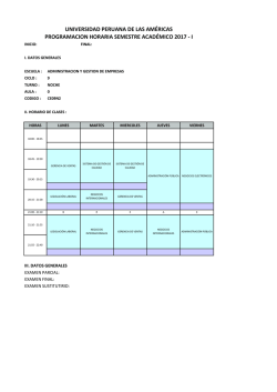 universidad peruana de las am&eacute;ricas programacion horaria
