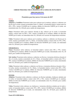 Pron&oacute;stico para hoy lunes 1 de septiembre de 2014