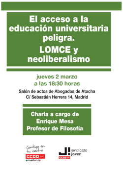 Charla neoliberalismo - FECCOO