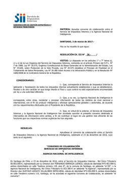 MATERIA: Aprueba convenio de colaboraci&oacute;n entre el