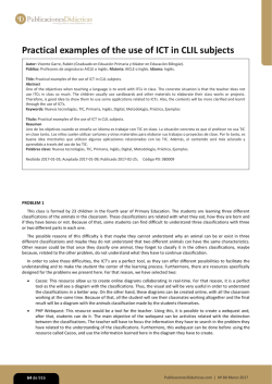 Practical examples of the use of ICT in CLIL subjects