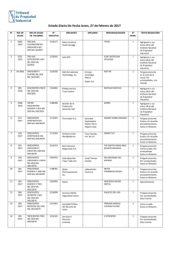 Estado Diario De Fecha lunes, 27 de febrero de 2017