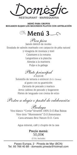 Precio. - Domestic Pineda