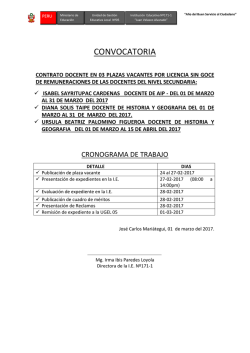 CONVOCATORIA