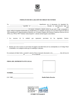 Formato Origen de Recursos