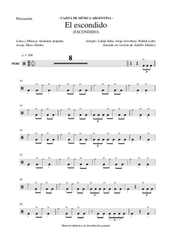 CAJITA ESCONDIDO El escondido - PERCUSI\323N