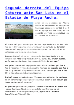 Segunda derrota del Equipo Caturro ante San Luis en el