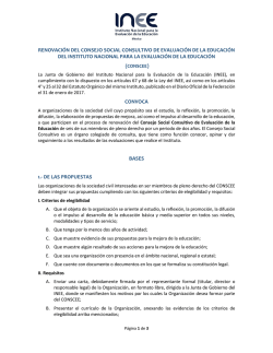 renovaci&oacute;n del consejo social consultivo de evaluaci&oacute;n de la