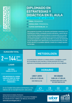 DIPLOMADO EN ESTRATEGIAS Y DID&Aacute;CTICA EN EL AULA