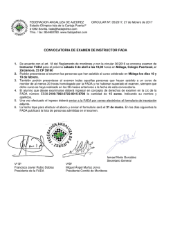 convocatoria de examen de instructor fada