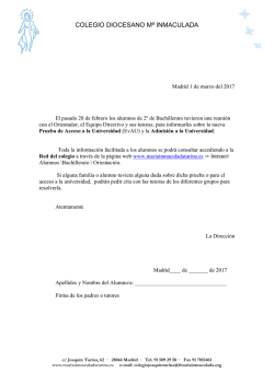 informaci&oacute;n sobre acceso a la universidad