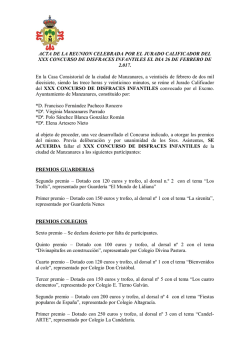 Acta Concurso Infantil Disfraces