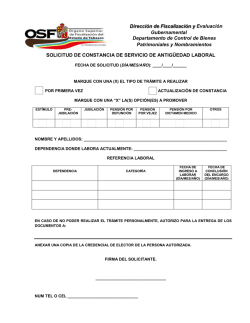 Formato para Solicitud de Constacia de Servicio