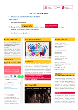 GUIA PARA POSTULACIONES I. INSTRUCTIVO PARA LA