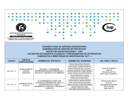 el listado de estudiantes elegibles y la programaci&oacute;n de entrevistas
