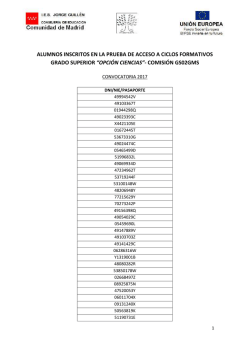 alumnos inscritos en la prueba de acceso a