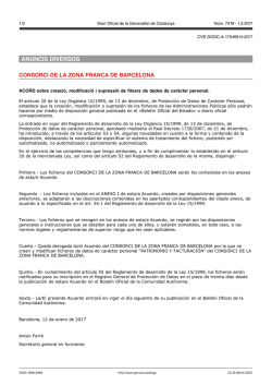 anuncis diversos - DOGC - Generalitat de Catalunya