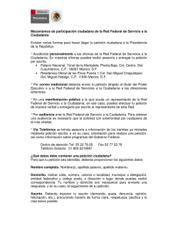 Mecanismos de participaci&oacute;n ciudadana de la Red Federal de