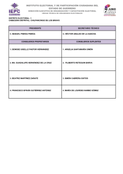 Integraci&oacute;n de los 28 Consejos Distritales