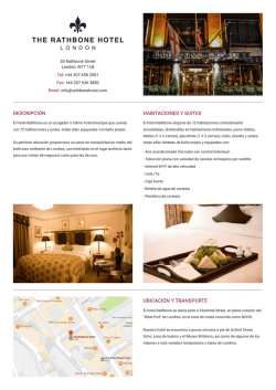 descripci&oacute;n ubicaci&oacute;n y transporte habitaciones y suites