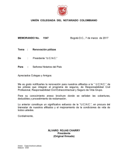 Memorando 1547 - Uni&oacute;n Colegiada del Notariado Colombiano