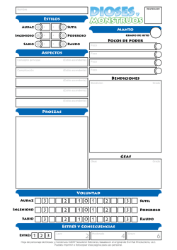 Hoja de personaje