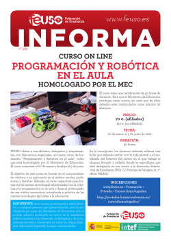 programaci&oacute;n y rob&oacute;tica en el aula