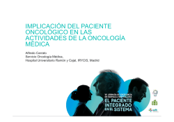implicaci&oacute;n del paciente oncol&oacute;gico en las actividades de la