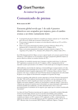 Comunicado de prensa - Grant Thornton Colombia