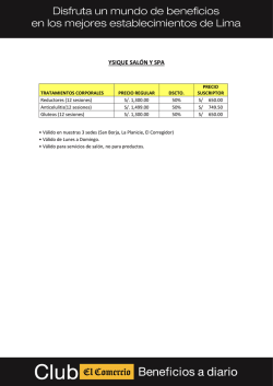 M&aacute;s info - Club Suscriptores