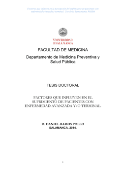 FACULTAD DE MEDICINA Departamento de