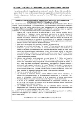 Requisitos - La Primera EFV