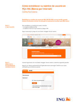 C&oacute;mo restablecer su nombre de usuario en Mijn ING (Banca por