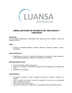 ABRILLANTADOR DE NEUM&Aacute;TICOS, MOLDURAS Y TABLEROS